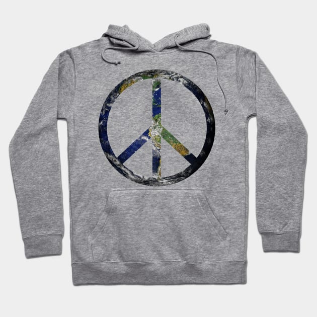 Planet Earth Day Peace Sign for Earth and Peace Lover Present Hoodie by Arteestic